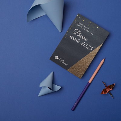 Cartes de vœux "luxe" (vernis & dorure)