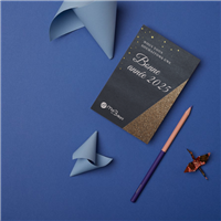 Cartes de vœux "luxe" (vernis & dorure)