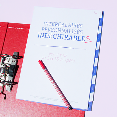 Intercalaires polyester • INDÉCHIRABLES