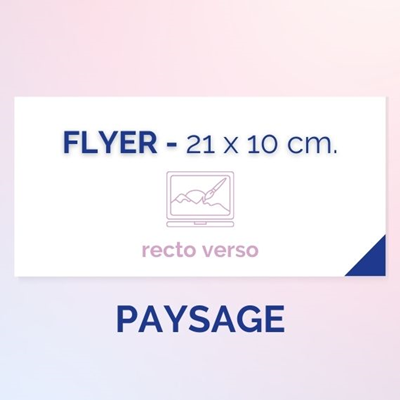 Flyer 21 x 10 cm. paysage, recto-verso