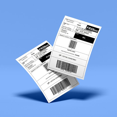 Étiquettes papier, avec refente au dos